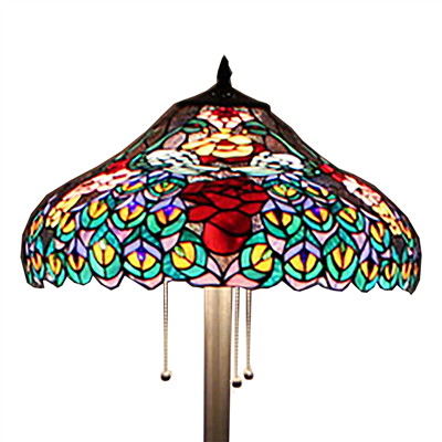 FL200096 20 inch Three lights Tiffany floor lamp stained glass floor lamp from China