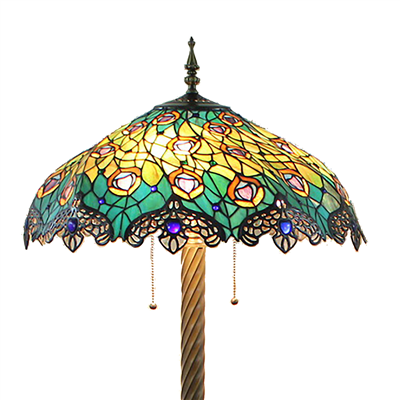 FL200094 20 inch Three lights Tiffany floor lamp stained glass floor lamp from China  