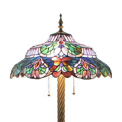 FL200093 20 inch Three lights Tiffany floor lamp stained glass floor lamp from China  