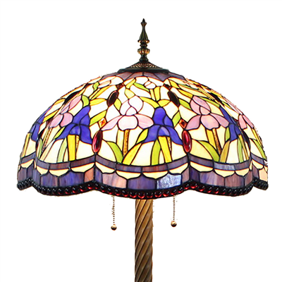 FL200089 20 inch Three lights Tiffany floor lamp stained glass floor lamp from China  