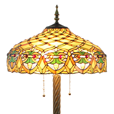 FL200086 20 inch Three lights Tiffany floor lamp stained glass floor lamp from China  