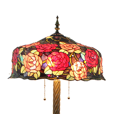 FL200085 20 inch Three lights Tiffany floor lamp stained glass floor lamp from China  