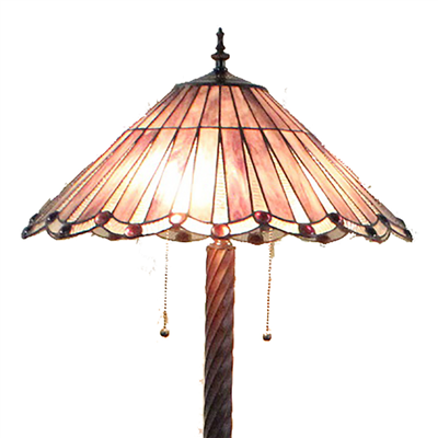 FL200058 20 inch Two lights Zinc alloy base Tiffany floor lamp stained glass floor lamp from China