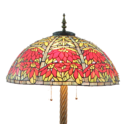 FL200052 20 inch Two lights Zinc alloy base Tiffany floor lamp stained glass floor lamp from China