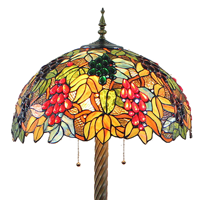 FL200048 20 inch Two lights Zinc alloy base Tiffany floor lamp stained glass floor lamp from China