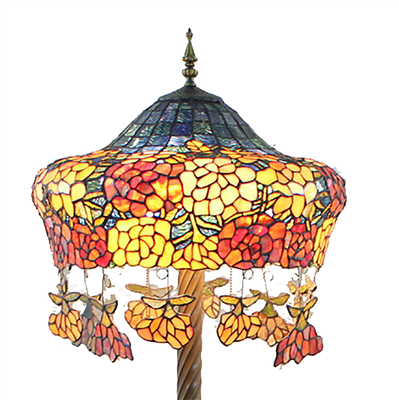 FL200033 20 inch Two lights Zinc alloy base Tiffany floor lamp stained glass floor lamp from China
