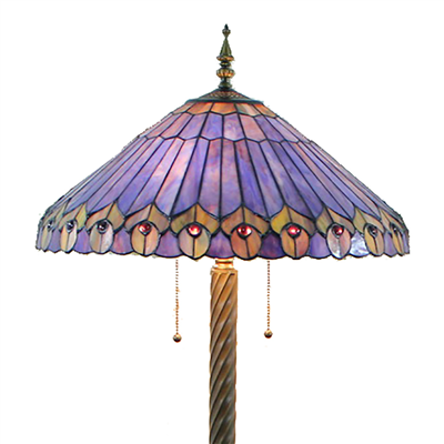 FL200032 20 inch Two lights Zinc alloy base Tiffany floor lamp stained glass floor lamp from China