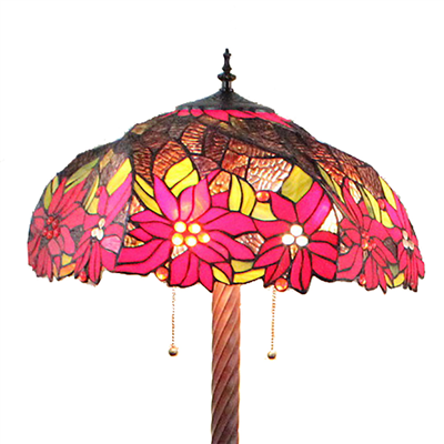 FL200022 20 inch Two lights Zinc alloy base Tiffany floor lamp stained glass floor lamp from China