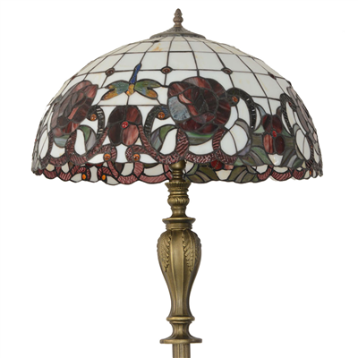 FL200002 20 inch Two lights Zinc alloy base Tiffany floor lamp stained glass floor lamp from China
