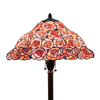 FL180019 18 inch Two lights Zinc alloy base Tiffany floor lamp stained glass floor lamp from China18
