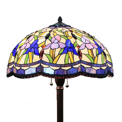 FL180017 18 inch Two lights Zinc alloy base Tiffany floor lamp stained glass floor lamp from China18