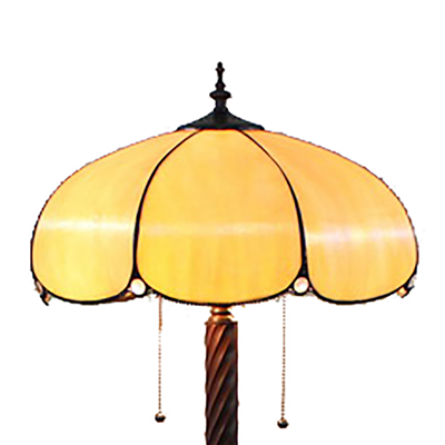 FL180013 18 inch Two lights resin base  Bake bend  Glass sheet Tiffany floor lamp stained glass floo