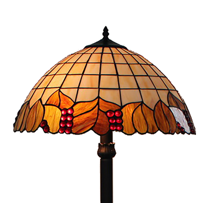 FL180011 18 inch Two lights resin base   Tiffany floor lamp stained glass floor lamp from China18