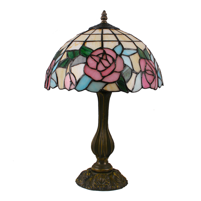 TL120007 12 inch rose TIFFANY LAMP table lamp  gift for new house from China