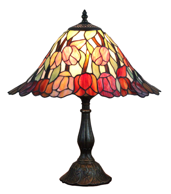 TL120014-square tiffany table lamp leaded glass table light