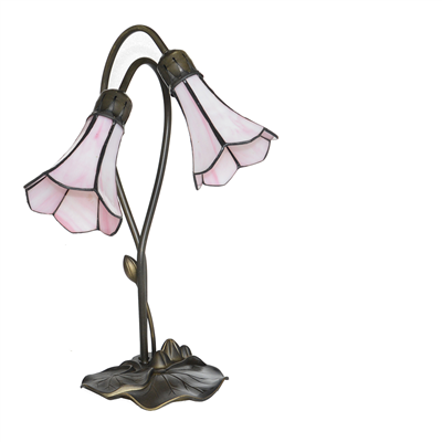 Two lights tiffany lily shade table lamp from China