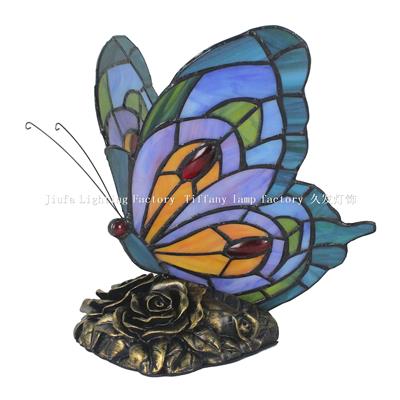 TLC00121 Blue Butterfly Tiffany Table Lamp