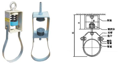 广东减振器、东莞管道吊式减振托架
