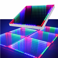 Disco Party Mirror Abyss Effect 100cm*100cm 3D single tunnel  LED Dance Floor