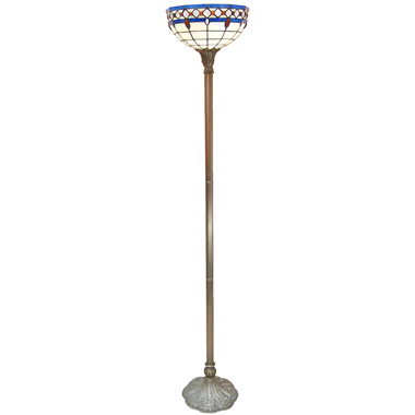 FL120002 12 inch Tiffany Lampshade upwards Floor Lamp Stained Glass Floor Lightings