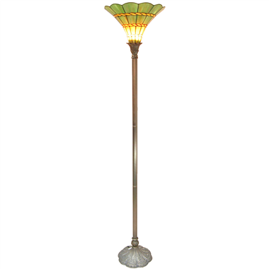 FL140004 14 inch Tiffany Lampshade upwards Floor Lamp Stained Glass Floor Lightings