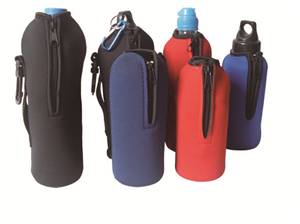 CBH027DD Water bottle cooler with lanyards
