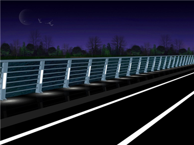 灯光桥梁护栏