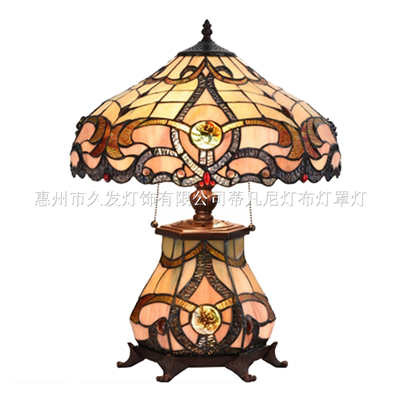 CL160005 Tiffany Style Cluster Table Lamp Victorian Desk Lamp Stained Glass Lamp