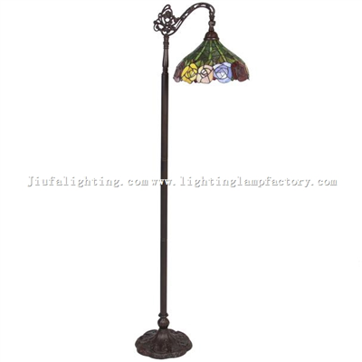 FL130020 Tiffany Style Rose Reading Arched  Floor Lamp Lighting