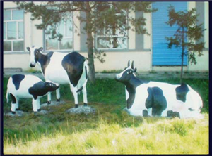 佳木斯小品雕塑奶牛制品雕塑
