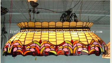 PL360001 Tiffany style pool lounge billiard light stained glass pool table light