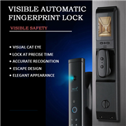 WAFU Automatic intelligent door lock with screen cat eye fingerprint lock