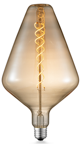 Q150 Decorative spiral LED filament bulb dimmable