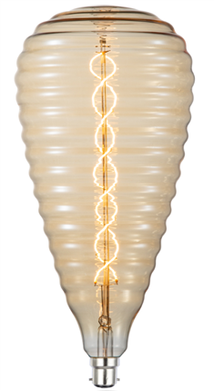 A165LW Decorative spiral LED filament bulb dimmable