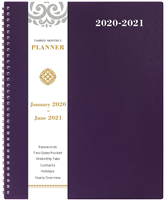 2020-2021 Monthly Calendar Planner - 18-Month Planner with Tabs & Pocket & Label, Contacts and Passw
