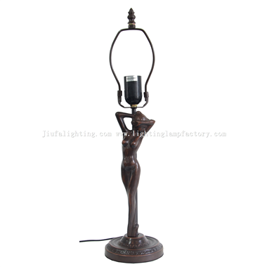 B0003 Art Deco Lady FigurineTable Lamp Base Only Suitable for 12 inch(30cm) Lampshade 1 E27/E26 Bulb