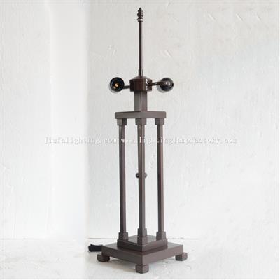 B0004 Large Size Metal Iron Square Table Lamp Base Only Suitable for 16 inch(40cm) Lampshade 2xE27/E