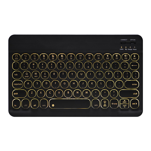 0301D 7 colors backlight keyboard for IOS/WINDOWS/ANDROID 9-11INCH black 