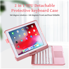 Q7 360 degree rotatable backlight keyboard with touchpad for Ipad 10.2 inch 