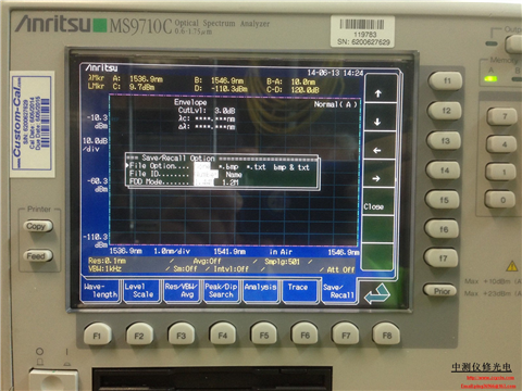 Anritsu MS9710C光谱分析仪