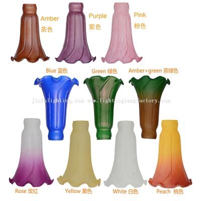 SD00005 Tiffany Style Lily Tulip Flower Glass Replacement Lamp Shade