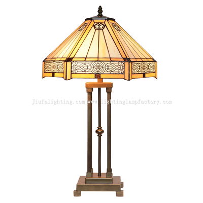TL160121-Filigree 2 light tiffany table lamp