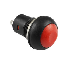 厂家直销PB12圆形带灯按钮开关，开孔12mm可复位自锁防水灯色多选