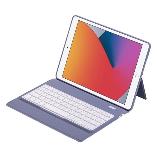 T1082 彩色皮套蓝牙键盘 iPad 10.2 /10.5 通用 键盘保护套 粉色 绿色 紫色