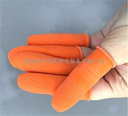 供應防靜電橙紅膠指套 防靜電膠指套 防靜電手指套（圖片）生產廠家