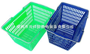 供應塑膠購物籃子 塑膠收納框子 塑膠手提籃子（圖片）生產廠家