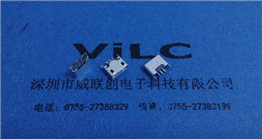 MICRO 5P USB 180度立式插脚 平口 AB型