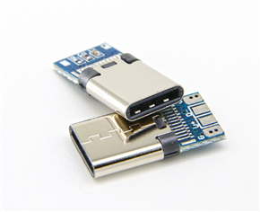 焊线式2.0 type C公头 带板USB大电流IC 带检测