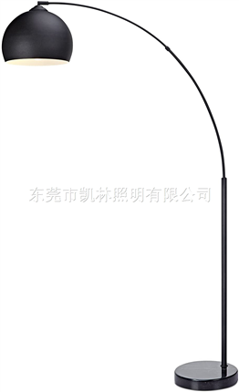 Archiology Arc Foot Switch Stable Real Marble Base Unique Curved Design Bell Shade Floor Lamp