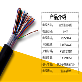 HYAT通信電纜900×2×0.5格